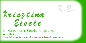 krisztina eisele business card